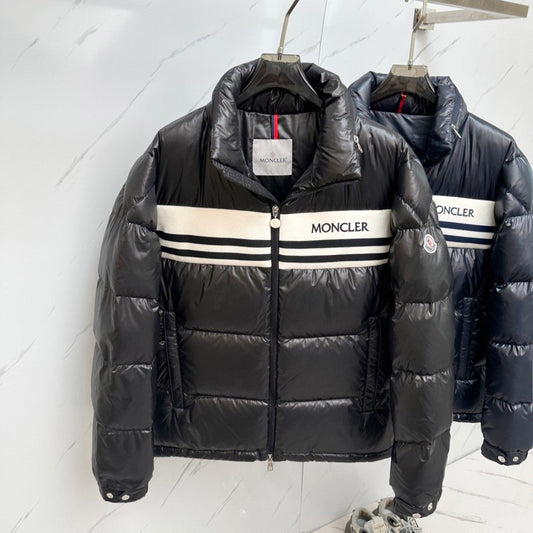 Solid Color Patch Down Jacket